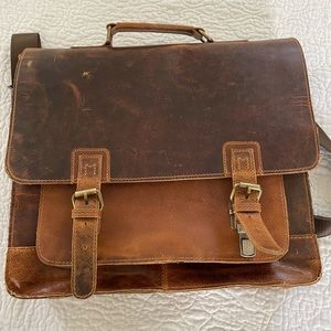 All leather mens work bag